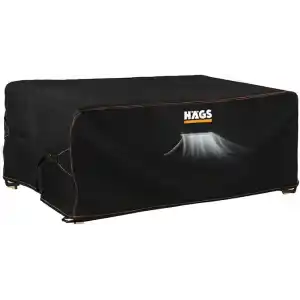 Haegs Bahçe Mobilyası Örtüsü, 240-180-100cm, Ağır Hizmet Oxford Kumaş, Su Geçirmez, Dış Mekan Veranda Masa Örtüsü, Havalandırmalı Masa ve Sandalye Koruma Kılıfı Siyah