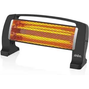 Sinbo SFH-3399 1000W (2x500W) Quartz Isıtıcı | 2 Kademeli Isı Ayarlı, Devrilme Emniyetli, Masa ve Yer Tipi Hızlı Isıtıcı