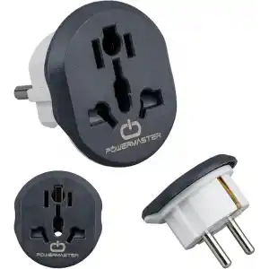 Amber LED Amerikan ve İngiliz Fişi Dönüştürücü Adaptör 16A 250V Seyahat Tipi Universal Çevirici Priz Kompakt Tasarım (3 Adet)