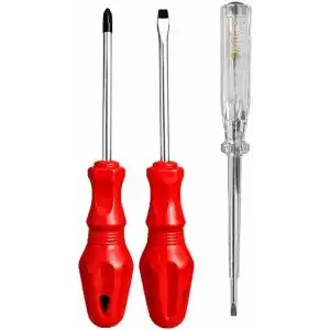 AEE® 3lü Tornavida Seti 5x100 mm Düz + Yıldız + Kontrol Kalemi