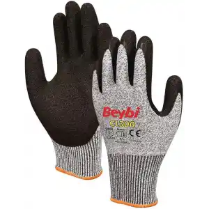 Beybi GKMPWXYZ_3d58a3 CL300 Lateks Kaplı Kesilmeye Dirençli Eldiven Çift NO 9