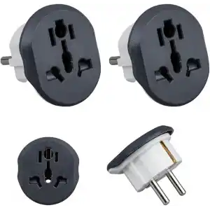 2 ADET Evrensel Uluslararası Priz Fiş Adaptör Çevirici 16A 250V Seyahat fişi Dönüştürücü Adaptörü, 200den fazla ülkede ABD/Avustralya/UK, CE sertifikalı