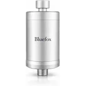 Bluefox Platinum Duş Filtresi, KDF 55 + Aktif Karbon + C Vitamini, Klor ve Ağır Metallerin Azaltılmasına Yardımcı, Saç ve Cilt Dostu, Evrensel 1/2 Uyumlu, Aletsiz Montaj