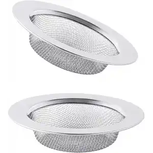 Gider süzgeci, duş süzgeci, lavabo süzgeci, duş gider süzgeci, saç süzgeci, lavabo, gider süzgeci, lavabo, gider süzgeci, duş, paslanmaz çelik, çap 7,8 cm, 2 adet