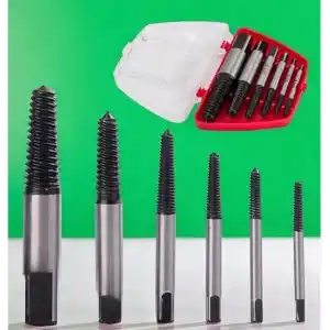 Vida Çıkarma Seti Profesyonel Kırık Civata Kılavuz Çıkarıcı Hasarlı Dönmeyen Sıkışmış Kırılmış Paslı Vida Sökme Aparatı Taşıma Kutulu
