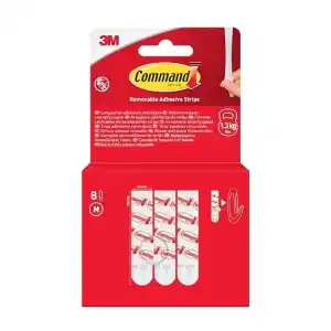 Command Çıkarılabilir yapışkan şeritler 17021-8-EU, orta, 8 şerit