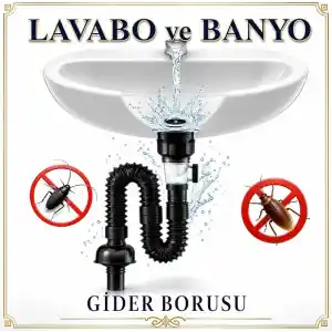 Koku Haşere önleyici banyo lavabo gider Borusu, kolay kurulum, genişletilebilir banyo ve lavaboları için lavabo uzatma borusu