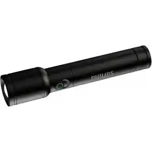 Philips SFL2124 250 Lümen 5W Led El Feneri Teleskopik Zoom Sos Modlu Metal Gövdeli Şarj Edilebilir Uzun Menzilli Flashlight