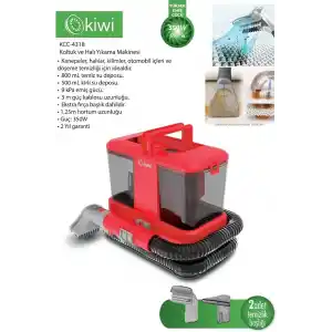 Kiwi Koltuk ve Halı Yıkama Makinesi KCC-4318, 350W, Kırmızı