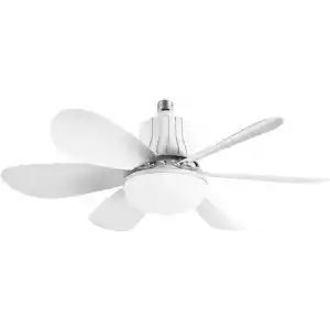 Tavan Vantilatörü Led Işık 3 Renk Işık Sıcaklığı Ayarlanabilir 3 Kademe Hız Modu Sessiz 52 Cm Çap 6 Kanat Uzaktan Kumandalı Vantilatör (Beyaz)