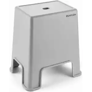 Büyük Boy Kaymaz Banyo Taburesi - 150 kg Taşıma Kapasiteli Kaydırmaz Banyo Taburesi - Çocuk Taburesi - Basamak Tabure - 1. Sınıf Sert Plastik 45 x 40 x 24 cm (Büyük Boy Gri)