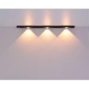 Hareket Sensörlü Ledli Gece Lambası, Parlaklık Ayarı Yapılabilir, 3000K-6000K, 3 Mod, Kablosuz, Merdiven Aydınlatması, USB Şarj Edilebilir Işık, LED Manyetik Lamba (Cata - Bella - Siyah 40 Cm)