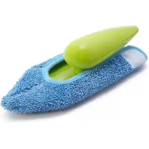 Silva Mikrofiber El Mopu - Koltuk, Halı, Duvar ve Araç İçi Temizlik Aparatı, Çift Taraflı Ultrafiber Bez, Islak ve Kuru Kullanım, Ergonomik Sap, Tekrar Kullanılabilir Bez