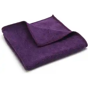 Silva Premium Mutfak Bezi Hasır Doku 30x30 cm, Mikrofiber Temizlik Bezi, Yağ ve Parmak İzini Yaymadan Toplar, Sadece Suyla Temizlik, Tezgah Ocak Çelik Mermer İçin, Mürdüm Moru