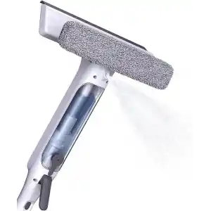 FLORA Spreyli Temiz Su Hazneli ve Kirli Su Hazneli Mikrofiber Cam Silme Mopu, Netsil Sprey Mop max 150 cm. Alüminyum Teleskopik Saplı Cam Temizleme Seti F420, Çok Fonksiyonlu Temizlik Aparatı