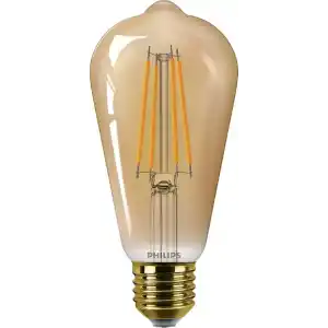 Philips LEDclassic E27 lamba, altın, 40 W yerine geçer, sıcak beyaz (1800 Kelvin), dekoratif lamba