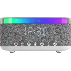 Mikado MD-W10 1200mAh 10W Gri BT USB RGB Gece Lambası Alarmlı Saat Speaker