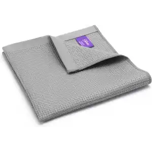 Silva Premium Mikrofiber Banyo Bezi 40 x 40 cm - Tüy ve İz Bırakmaz, Suyu Hızla Emer, Fayans, Ayna, Cam ve Duşakabin İçin, Yumuşak ve Uzun Ömürlü, Gri