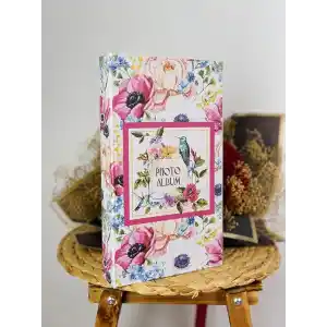 Rabsev Rs307 Fotoğraf Albümü 10x15cm 300 Fotoğraf Kapasiteli Çiçekler Desenli Lüks Albüm