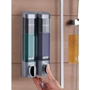 Şampuan Ve Duş Jeli Organizatör Ikili Duvara Monte (300 ML) Matkapsız Mutfak Detarjan