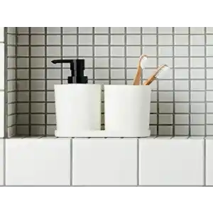 IKEA Storavan Banyo Aksesuar Seti - Sıvı Sabunluk - Katı Sabunluk - Diş Fırçalık
