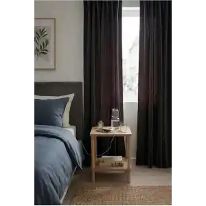 Tridihom Yatak Yanı Sehpa Komodin Dekoratif İki Katlı Yan Sehpa (atlantik çam)