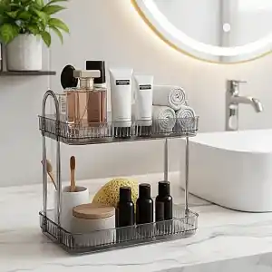 Banyo Düzenleyici Organizer Banyo Rafı (Duman Gri)