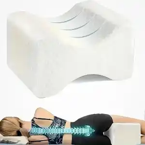 Visco Ortopedik Bacak Arası Yastığı – Hamileler İçin Destek Minderi | Bel, Bacak ve Kalça Ağrısı İçin Uyku Yastığı | Yıkanabilir Kılıflı Ergonomik Diz Arası Yastık