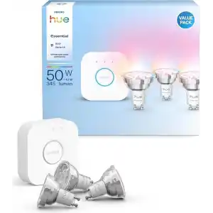 Philips Hue Essential 3lü GU10 Spot Başlangıç Seti 345 Lumen - 15.000 Saat Ampul Kullanım Ömrü