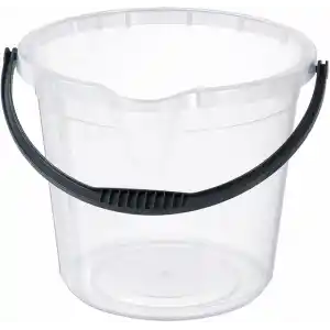 13 L Şeffaf Temizlik Kovası – Ergonomik Saplı, Alt Tutma Kulplu, Ölçü Çizgili, Dayanıklı Plastik Temizlik Kovası | Ev, Ofis ve Profesyonel Kullanım