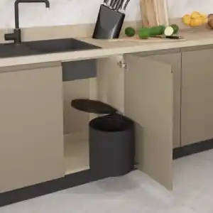 Starax S-2253 Dolap İçi Otomatik Kapaklı Çöp Kovası 10 L Antrasit