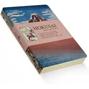 Retronote Hokusai 4lü Defter Seti 2, Mount Fuji Series Iı, Çizgisiz, 64 Sayfa, 14x21cm