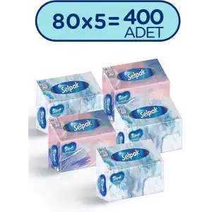 Selpak El ve Yüz Havlusu, 5li 400 Yaprak, Kutulu