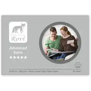 Rovi Advanced Satin Fotoğraf Kağıdı 280gsm 50yp 13x18