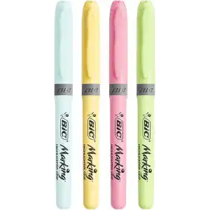 Bic-Fosforlu Kalem Markıng Highlıghter Grip Pastel Renkler 4 Lü 964859 / Bic