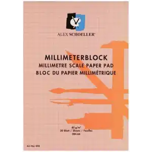 Alex Milimetrik Blok A4 80 Gr Kirmiz 20 Yp