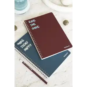 Matt Notebook A5 Spiralli Okul Defteri 80 yaprak 2li Set – Çizgili & Kareli