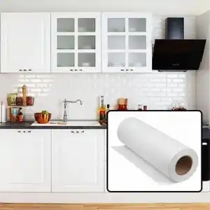 StickerArt Mat Beyaz Mobilya ve Dolap Kaplama Folyosu 61 CM 61 cm x 3 Metre