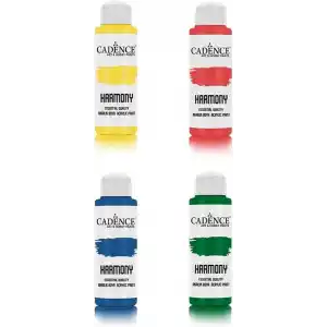 Cadence Ekonomik Akrilik Boya 4X120Ml Ana Renkler Avantajlı Paket Çok Renkli Tek Ebat