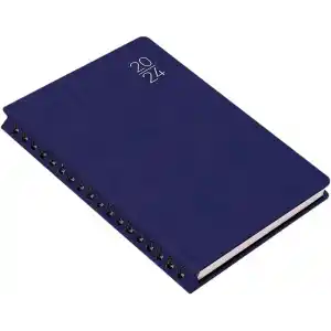 Gıpta 2024 209-FSK Fox Diary Günlük Ajanda, Gizli Spiralli, Termo Deri Kapak, 17x24 cm, Lacivert