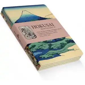Retronote Hokusai 4lü Defter Seti 4, Mount Fuji Series Iv, Çizgisiz, 64 Sayfa, 14x21cm