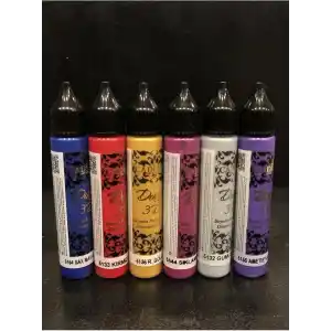 Cadence 3D Boncuk Boya 6 Lı Set 3 / Boyutlu Boya 25 Ml X 6 Adet 3D Boncuk Boya Set Çok Renkli Tek Ebat,54-33-36-44-32-56 eh1510