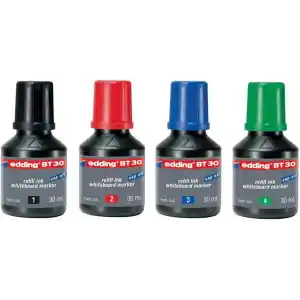 Edding BT-30 Beyaz Tahta Kalem Mürekkepi, 30 ml, 4 Renk