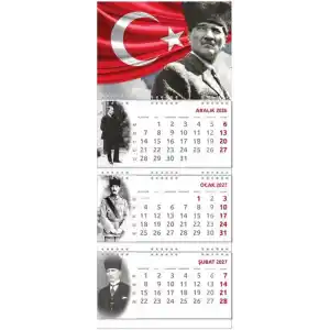 2027 Atatürk Gemici Duvar Takvimi - Ayyıldız