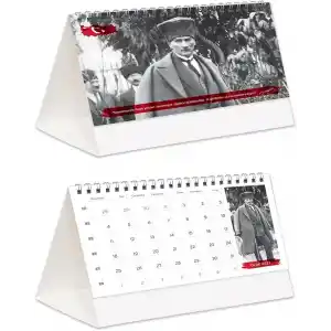 2027 Atatürk Piramit Masa Takvimi Masaüstü Takvim 21x17 cm