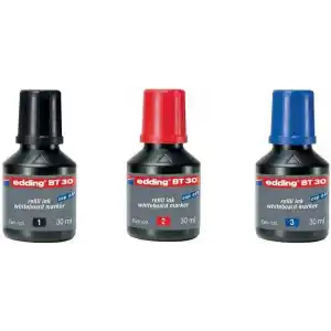 Edding BT-30 Beyaz Tahta Kalem Mürekkebi, 30 ml, 3 Renk