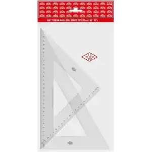 Teknik Okul Öğrenci Gönye Seti 30 cm 60-45 Derece