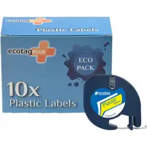 Dymo Letratag Etiket Muadili 12 mm x 4 mt Plastik Sarı 10 lu