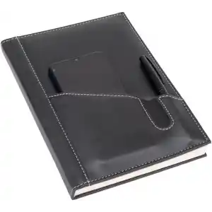 2K DERİ TELEFON KILIFLI KAPAK DEFTER AJANDA TARİHSİZ KARELİ 17X24 CM