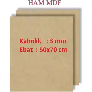 Mobilreyon - 2 Adet Duralit Ham Mdf 3 Mm Kalınlık, 50X70 Cm (Resim Kağıdı Ölçüsü)